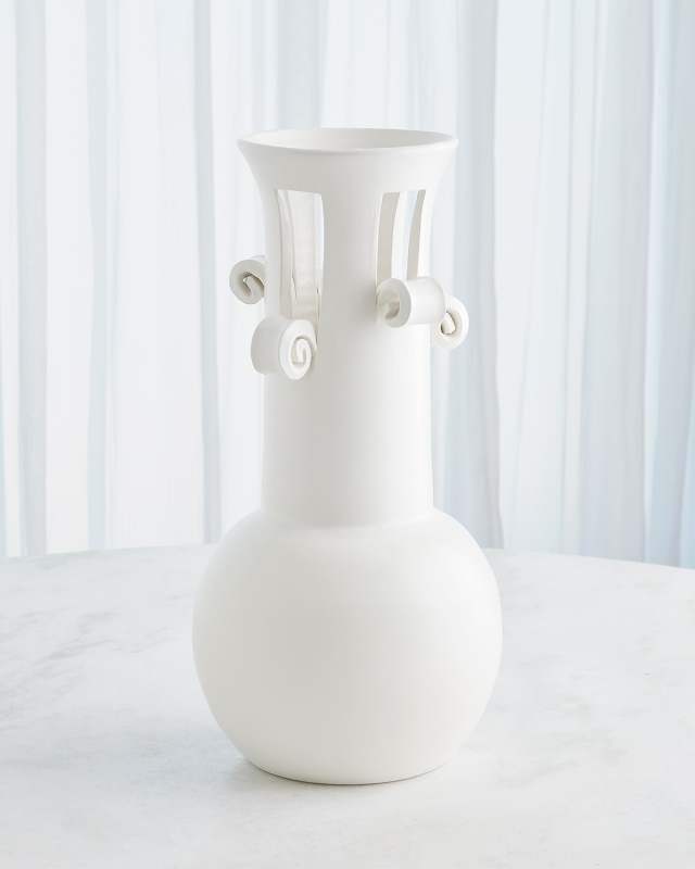 Spiral Handle Vase, Tall 16"